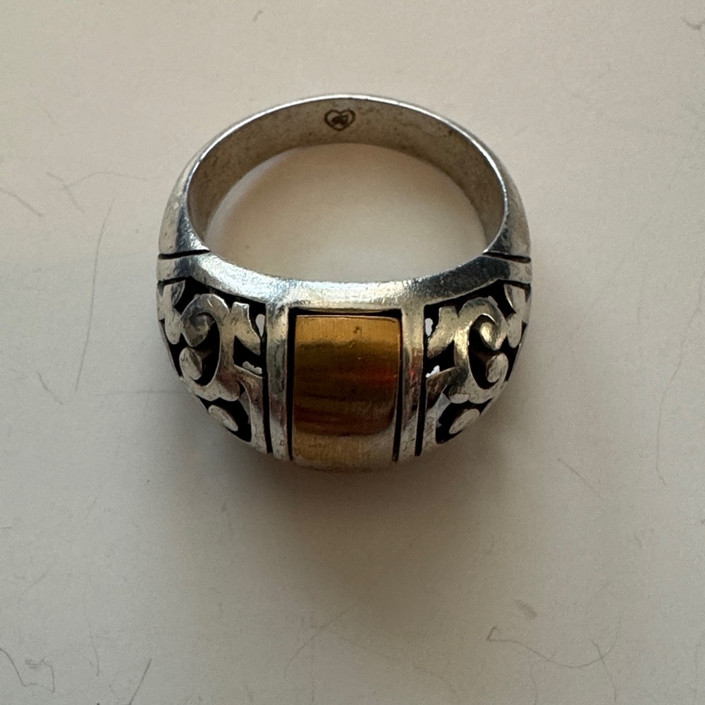 Brighton Elegant Silver and Gold Women's Ring